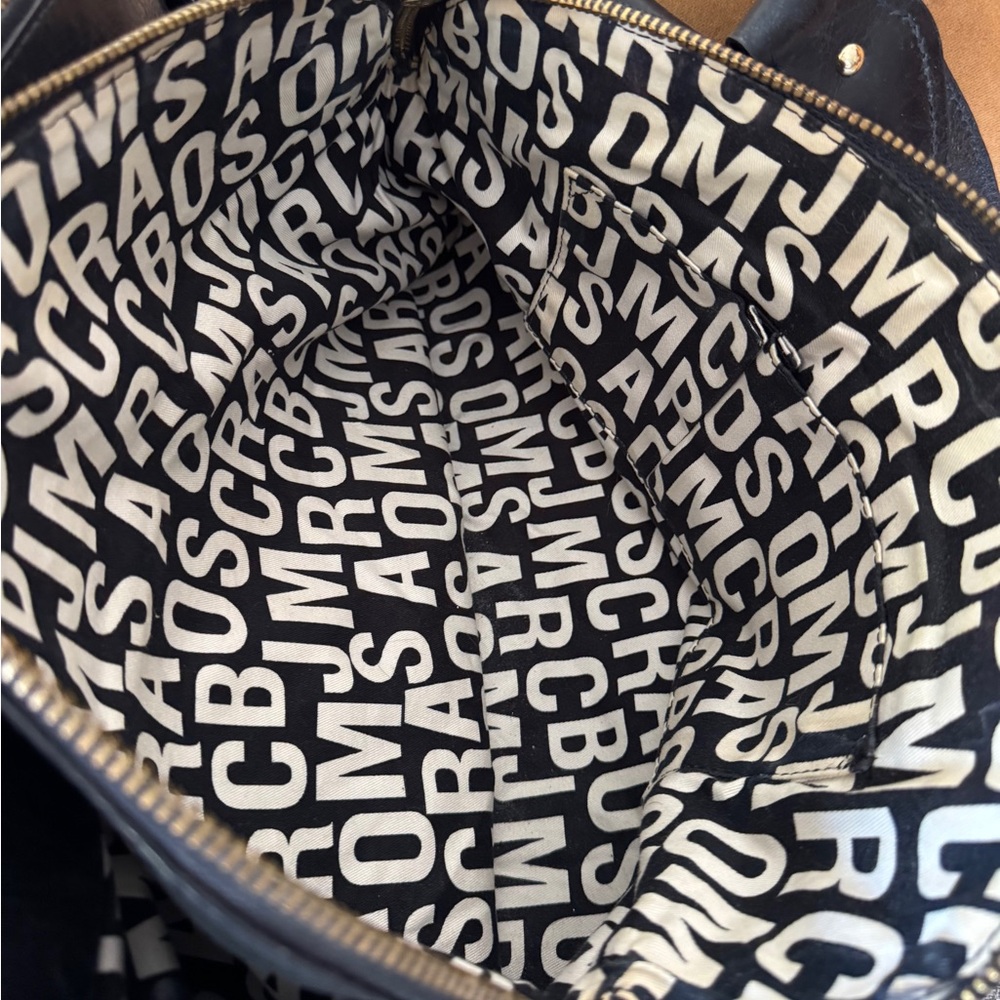 Marc by Marc Jacobs Dark Blue Leather Large Satchel with Silver/gold Hardware - Picture 14 of 15